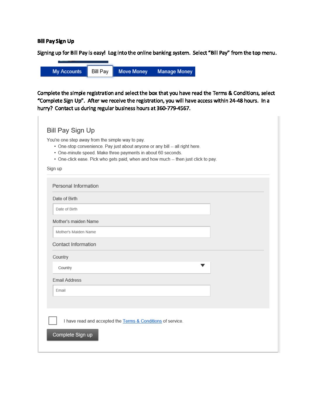 sign up for online bill pay pdf liberty bay bank